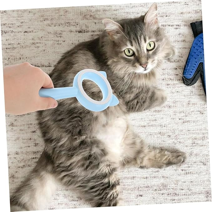 TOYANDONA 2PCS Double-Sided PET Grooming Brush Cat Ear Design PET Hair Removal Comb for Dogs and Cats Multi-Functional Deshedding Tool for Long and Short Hair