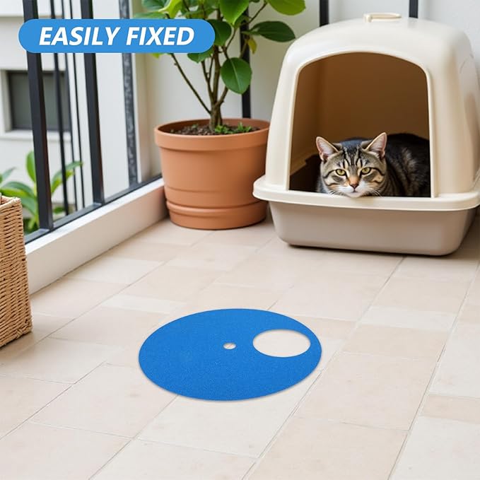 4pcs Dog Nail Care Replacement Sandpaper Pads, Adhesive Grit Sandpaper for Pet Scratch Boards, Cat Claw File, Trim & Grooming Supplies Blue