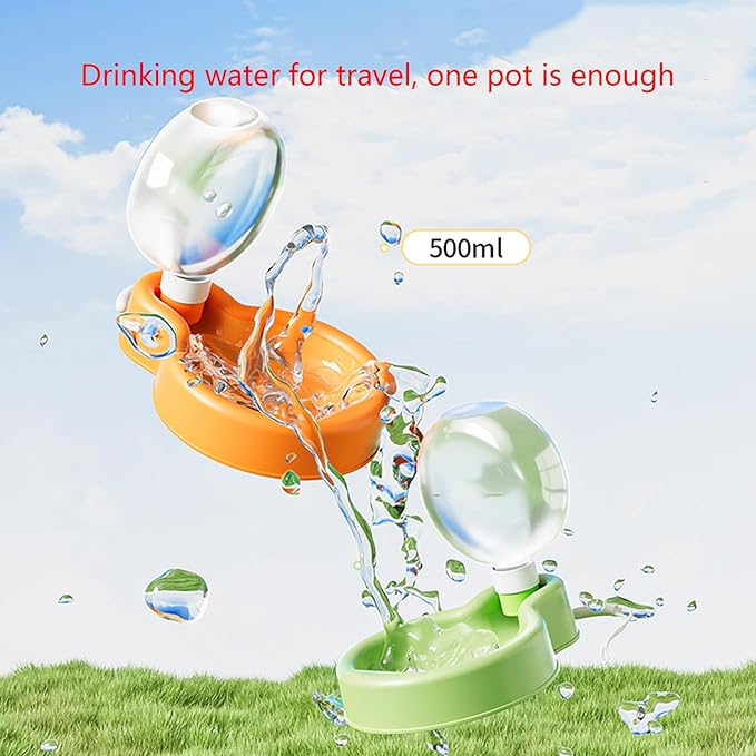 Pet Dogs Water Bottle Portable Outdoor Large Capacity Feeder Travel 500ml Dispenser Drinking Supplies Dog Dispenser Portable Cup for Dog Bowl with