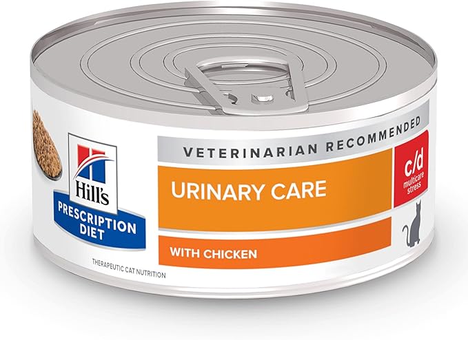 Hill's Prescription Diet c/d Multicare Stress Wet Cat Food, Chicken, 5.5 oz. Cans, 24-Pack