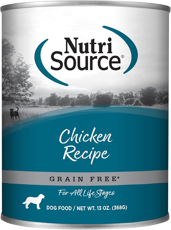 NutriSource Grain Free Wet Dog Food, Chicken and Chicken Liver, 13 Ounce (Pack of 12)