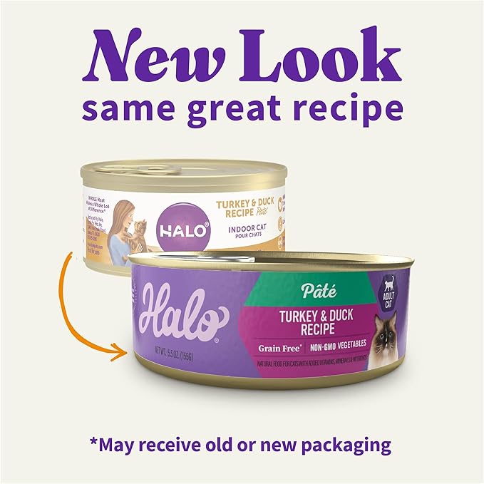 Halo Spot's Pate Grain Free Turkey and Duck Food, 8.25 lb./5.5 oz.
