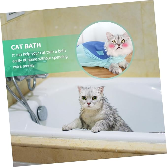Breathable Three Cat Grooming Bag for Easy Nail Trimming Bathing and Cleaning Versatile and Compact for Kittens and Cats Random Style