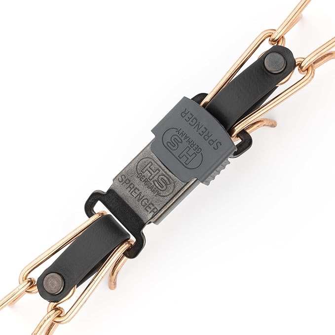 Herm Sprenger Curogan Dog Collar with Quick Release ClicLock Buckle and Biothane Insert Hypoallergenic Training Collar for Dogs Made in Germany (Black, 23in x 3.2mm(Neck Size up to19-20in))