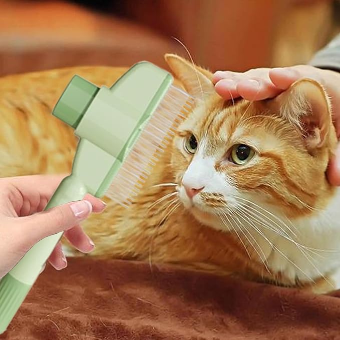 Pet Knotting Comb for Dogs, Cat Grooming Comb for Hair Knots, Puppy Grooming Combs, Pet Hair Remover Combs, Flea Cleaning Brush with Button Function