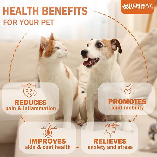 (4-Pack) Organic Hеmp Oil for Dogs and Cats - Hip and Joint Support - Skin and Coat Health - Pet Hеmp Calming Drops - Omega 3-6-9 and Vitamins - Vet Approved