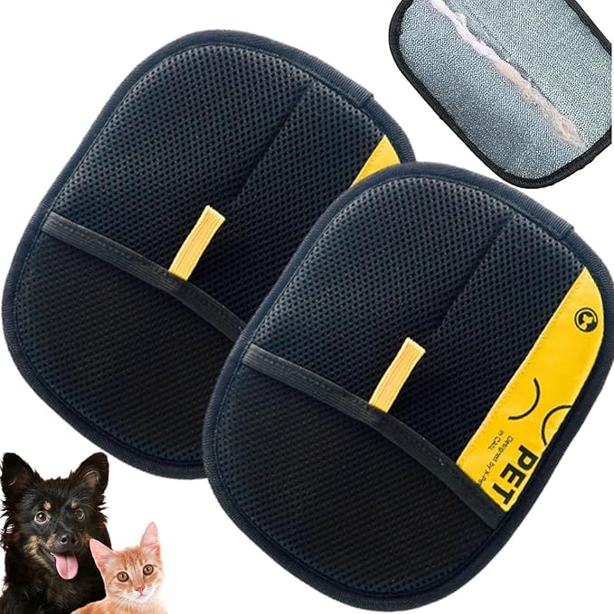 Tarifa Pets Hair Remover, Goalintent Pet Hair Remover, Electrostatic Pet Hair Remover, Gloves Pet Hair Removal for Cat & Dogs, Reusable Pet Hair Remover Glove (2pcs)