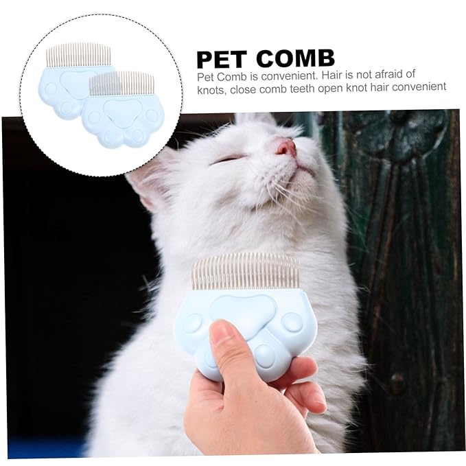 BESPORTBLE 2Pcs Feline Combs PET Grooming Brushes for Cats and Dogs Effective Hair Removal Tool Indoor Cat Comb for Loose Fur and Mats