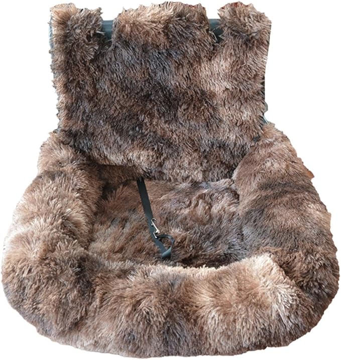 Dog Seat for Car, Plush Puppy Car Seat Cushion, Washable Cushion Comfortable Travel Bed for Vehicle Truck Camping Adventures Vet Visit Daily Commuting Traveling