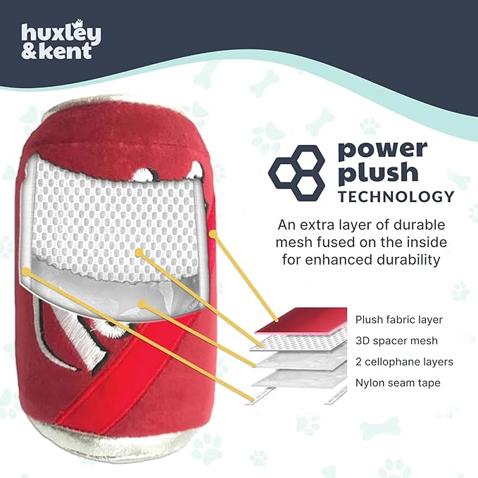 Huxley & Kent Funny Dog Toy w/Squeaker – Power Plush Squeaky Dog Toys for Small, Medium & Large Dogs – Soft Stuffed Animal for Indoor Play & Fetch - Farties, Small