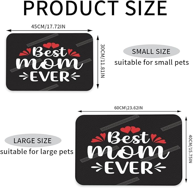 Pet Feeding Mat Absorbent Dog Mat for Food and Water Bowl Dog Accessories Happy Mother's Day Floral Gift for Mom Bp Pet Supplies Dogs Quick Dry Cat Water Dispenser Mats 18X12In