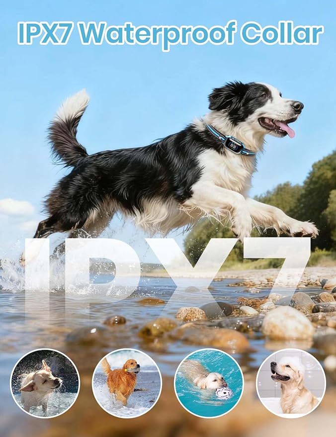 Smart 2-in-1 Dog Shock and Bark Collar - AI Anti-Misoperation, 3300FT Remote Training Collar, IPX7 Waterproof, 4 Modes (Tone, Vibration, Safe Shock, Auto Anti-Bark) for Dogs
