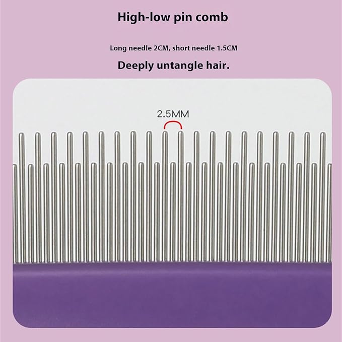 Gentle Massage Cats Grooming Brush ABS Deshedding Comb Reduces Shedding Enhances Maintenance Portable Pet Deshedding Tool