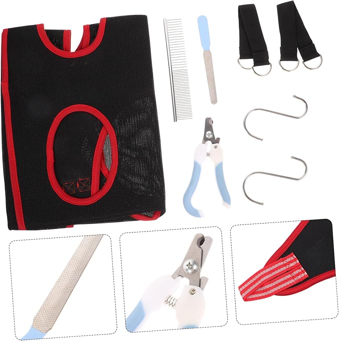 Toyvian 1set Pet Grooming Hammock for Cats and Dogs Nail Trimming Tool for Pets Ergonomic Design Easy to Use and Washable