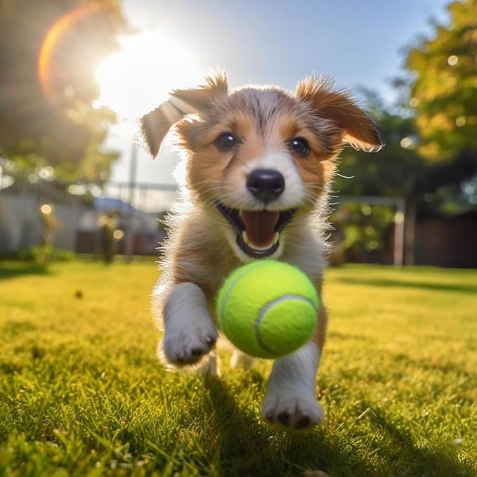 6 Pack Mini Tennis Balls for Pet Playing Fecth, 2 inch Dogs Training Tennis Balls for Small Size Dogs, Interactive Dog Playing Balls Fits 2 inch Dog Ball Launchers…