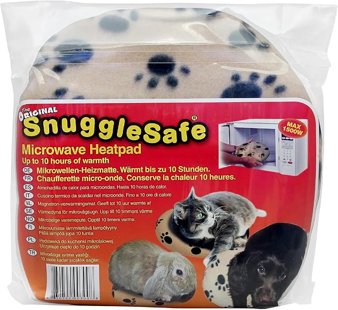 SnuggleSafe Original Microwave Heat Pad for Pets - Chew Proof, Water Resistant Heating Disc for Dogs, Cats, Rabbits, Guinea Pigs and Small Animals - Up to 10 Hours Warmth