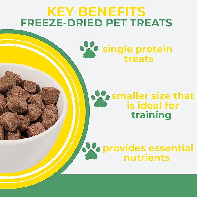 Momentum Carnivore Nutrition Freeze-Dried Turkey Training Bites – Two Ingredients-Turkey Gizzards and Hearts, All-Natural Dog Treats –Made in USA – Perfect for Training & Rewards- 2.5 oz Bag