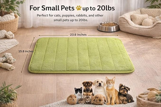 Washable Pet Bed Mat (23.6 x 15.8 Inch) – 3-Pack for Indoor/Outdoor Use, Soft Sleeping Mat for Cats, Small Pets, Kitty, Puppy, Rabbit – Cozy Bedding Pads for Pets Up to 20lbs