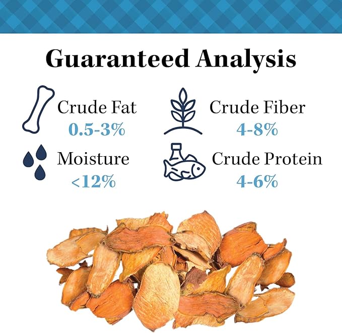 Country Living Sweet Potato Chips Dog Treats – 8oz Bag – 100% Natural, Single-Ingredient, Grain-Free Dog Treats – Healthy Chews – No Additives or Preservatives