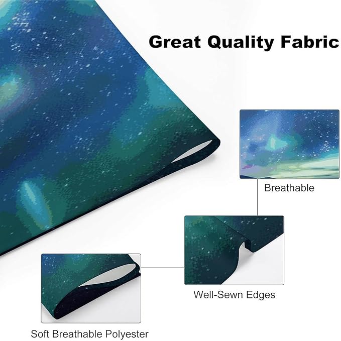 Dog Bandana Spring Pet Scarf Adjustable Triangle Northern Lights Printing Dog Bib Washable Polyester Puppy Bandana for Small Medium Large Dogs Cat Birthday Party Supplies