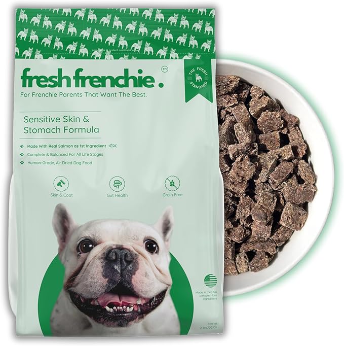 Air-Dried Dog Food for French Bulldogs - 4lb - Salmon, Superfoods, Probiotics - Hypoallergenic & Grain-Free