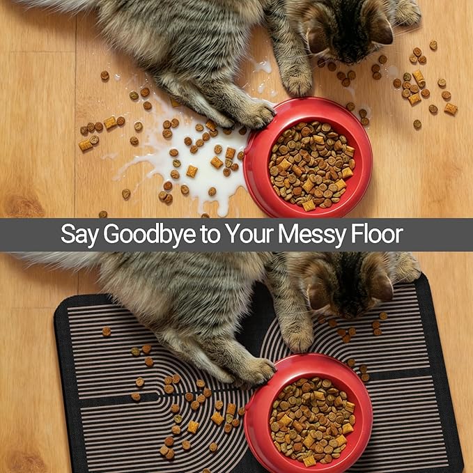 Dog Food Mat, Absorbent Waterproof Non-Slip Pet Cat Bowl Feeding Mat for Food & Water Pet Supplies 16 * 24"