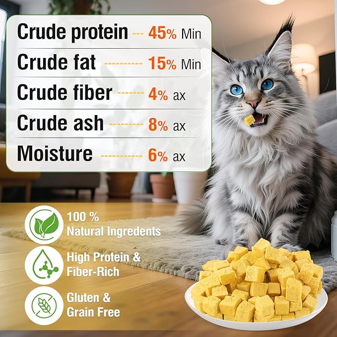 Freeze Dried Pumpkin and Chicken for Dogs and Cats, 100% Pumpkin and Chicken, Natural Treats for Digestion Health, Healthy Food Topper 3.5 oz