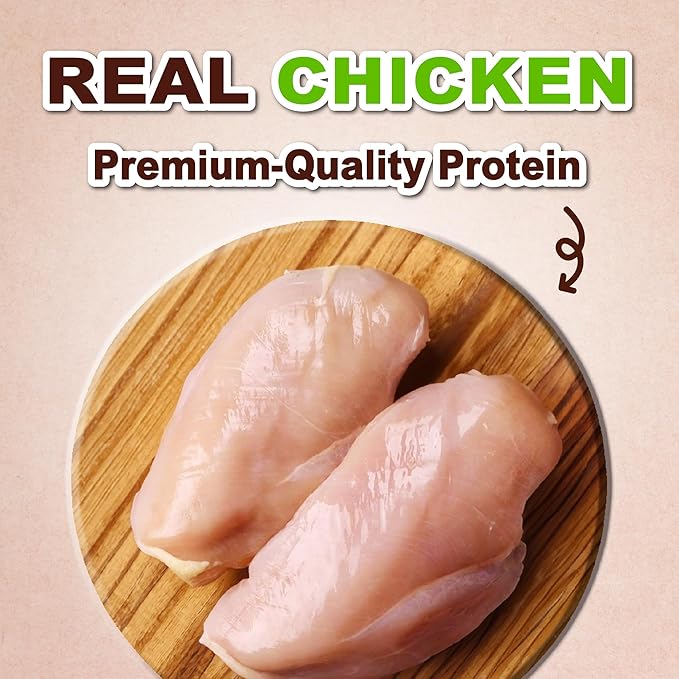 A Freschi srl Chicken Dog Treats, All Natural, Healthy & Easily Digestible, Grain-Free Puppy Chews, Low-Fat, Human Grade Training & Rewards Dog Snacks, Chicken Roll, 12 oz Pack