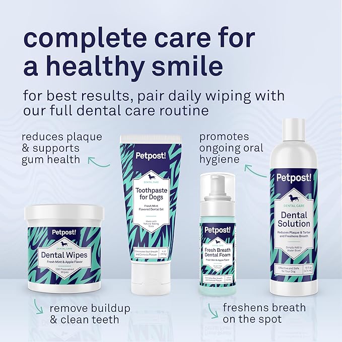Petpost | Toothpaste for Dogs - Coconut Oil and Baking Soda Based Dental Gel That Naturally Eliminates Bad Breath - Dirt, Gunk, and Tooth Buildup Gone - Mint Flavor 4 oz.