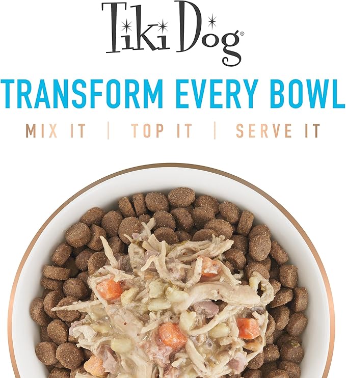 Tiki Dog Aloha Petites, Chicken & Salmon, Rich in Protein with Supplemental Hydration, for All Dog Breeds and All Life Stages, 3 oz. Cup (4 Count) (Pack of 2)
