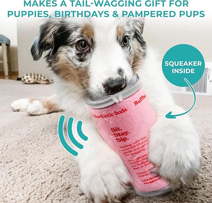 Haute Diggity Dog Puppi Ruffberry Rose Plush Dog Toy for Small, Medium & Large Dogs, Interactive Funny Parody Squeaky Toys, Soft, Durable, Machine-Washable, Safe & Cute Birthday Gift for Dogs