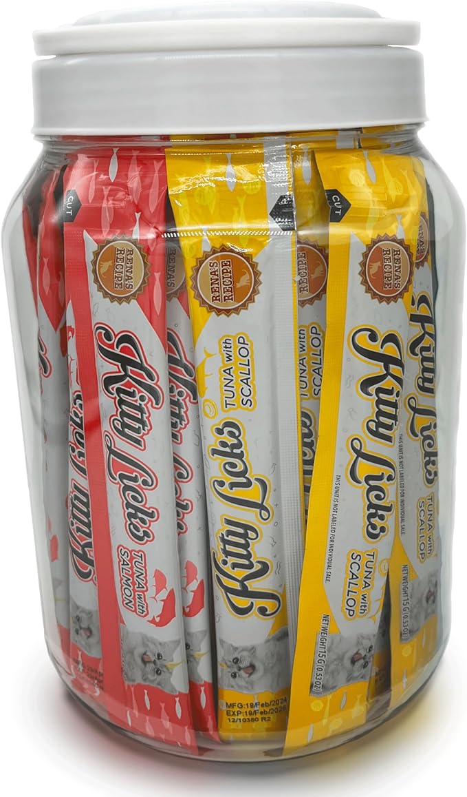 Rena's Recipe Kitty Licks Tuna Barrel (60 Tubes)