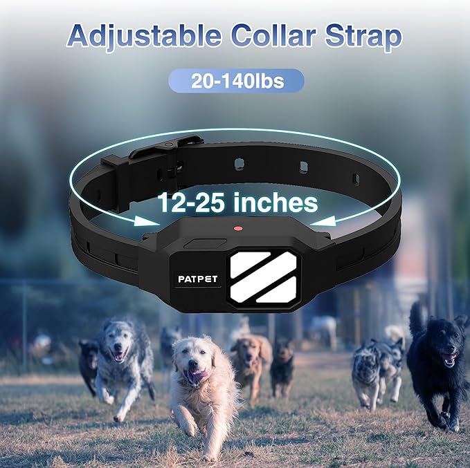 PATPET Shock Collar for Dogs, 4200Ft Dog Training Collar with Remote, 3 Training Modes Beep, Vibration, Static, Rechargeable Electric Collars for Medium Large Dogs