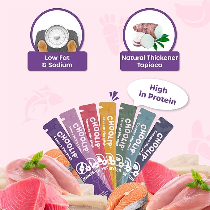 Choolip Bundle | Variety + Brain Pouches. 14 Squeeze Vita Sticks (7 Variety + 7 Brain) with Essential multivitamins. [Both Products are for Cats & Dogs of All Life Stages]