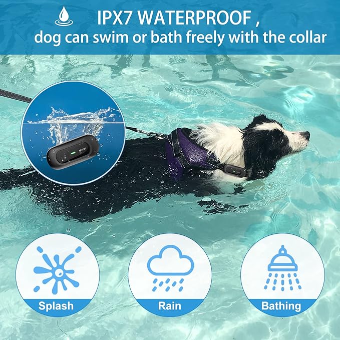 NVK Shock Collar for 2 Dogs, Dog Training Collar with Remote for Small Medium Large Dogs, Rechargeable Dog Shock Collar with Shock, Vibration, Beeps Modes, IPX7 Waterproof, Range up to 1600Ft
