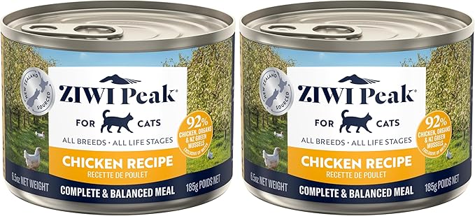 ZIWI Peak Wet Cat Food – All Natural, High Protein, Grain Free, Limited Ingredient, with Superfoods (Chicken, 6.5oz Cans), (Pack of 24)