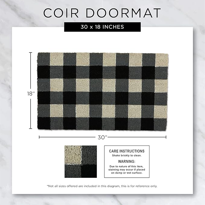 DII Pet Print Collection Natural Coir Doormat, 17x29, Home Dog