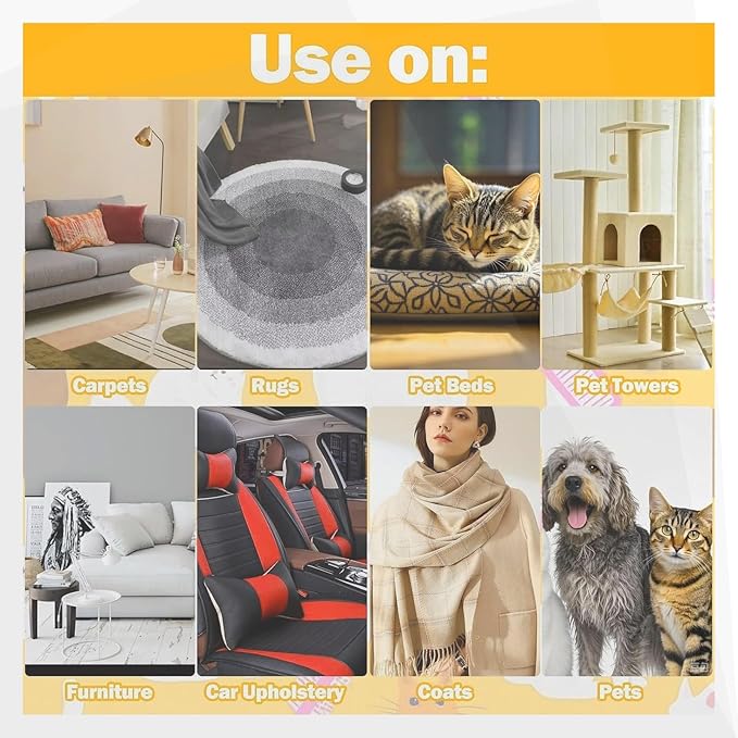 Pet Hair Removal Tool, Double-Sided Grooming Gloves for Pets, for Carpets Couch Bed Furniture Rug