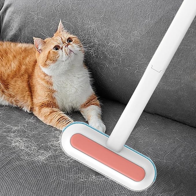 Pet Hair Remover Brush - Electrostatic Pet Grooming Supplies | Window Screen Cleaning Brush | for Dog Owners Office Car Clothes Bedding Sheets Carpets Sofas Apartment Mattress
