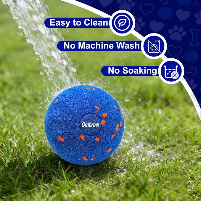 Ombrael Smart Interactive Dog Ball, Automatic Moving Bouncing Spinning Ball, Chew-Resistant & Washable E-TPU Rubber Toy for Medium Large Dogs