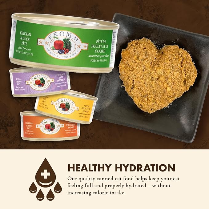 Fromm Four-Star Nutritionals Chicken & Duck Pate Cat Food - Premium Wet Cat Food - Chicken Recipe - Case of (12) 3 oz Cans