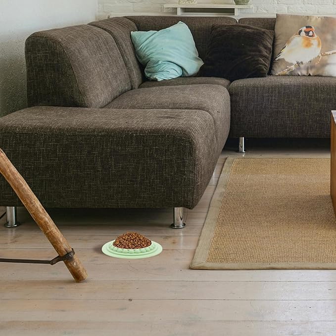 LALAFINA Slow Feeder Cat Bowl Dog Slow Feeding Plate with Mat for Puppy Supplies Interactive Pet Food Bowl for Small Dogs and Cats