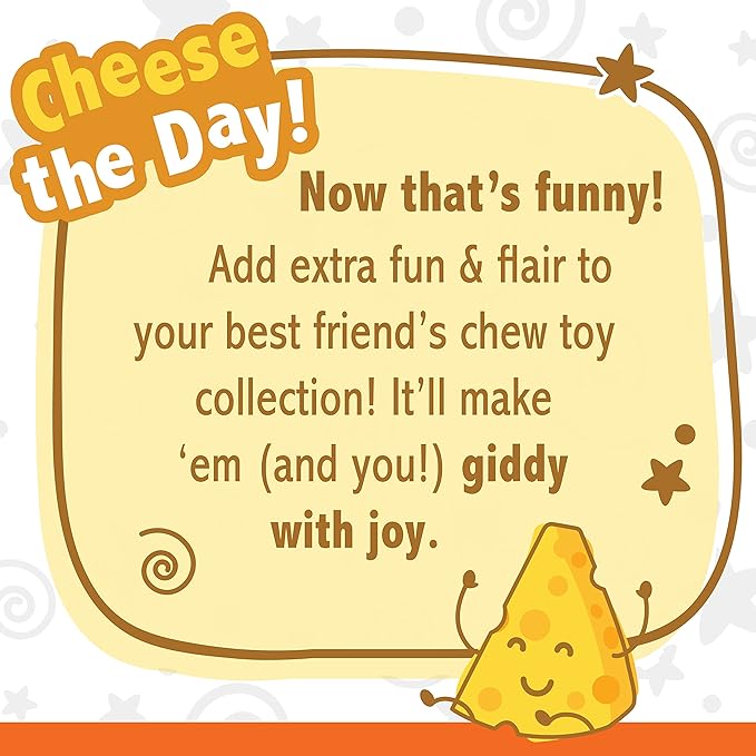 Nylabone Cheese Bone Power Chew Toy for Dogs, Cute Dog Toys for Aggressive Chewers, Cheese Flavor, Medium Dogs - Up to 35 lbs, 1 Count