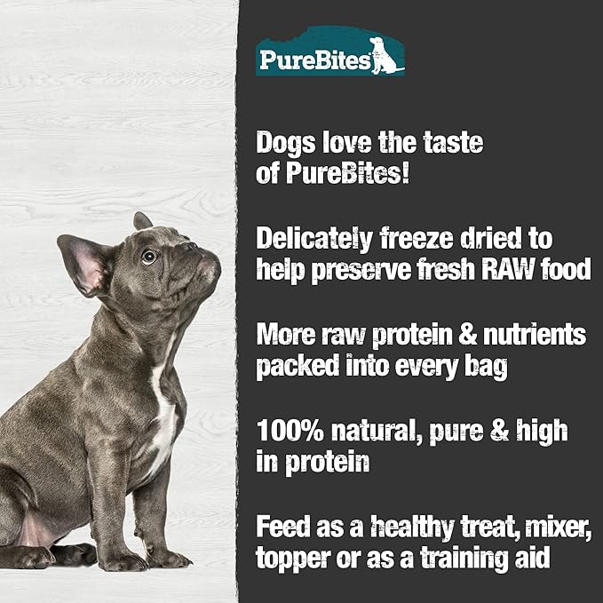 PureBites Beef & Cheese Freeze Dried Dog Treats, 2 Ingredients, Made in USA, 4.2oz