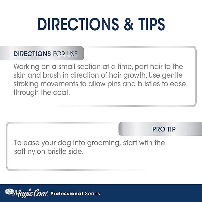 Four Paws Magic Coat Professional Series Grooming Brushes for Dogs & Cats, Trimmers, Nail Clippers & Brushes, Suitable for All Breeds and Coat Types (Pack of 2)