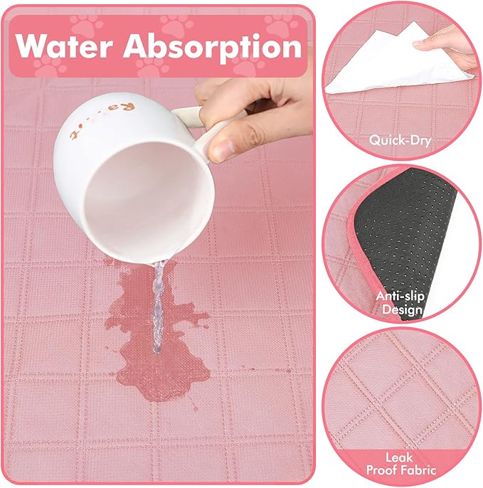 Dog Cat Playpen Indoor Outdoor for Puppy Pet Dogs Cat Recovery After Surgery, Dog Tent Crates Cage Indoor/Outdoor, Portable Pop Up Kennel with Carrying Case for Travel (Pink with Pad, Medium)