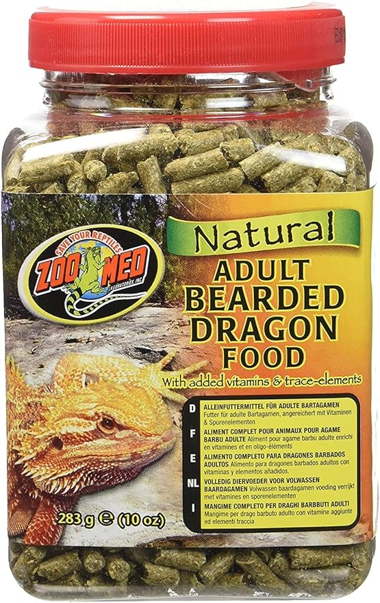 Zoo Med Natural Adult Bearded Dragon Food 10 oz - Pack of 4