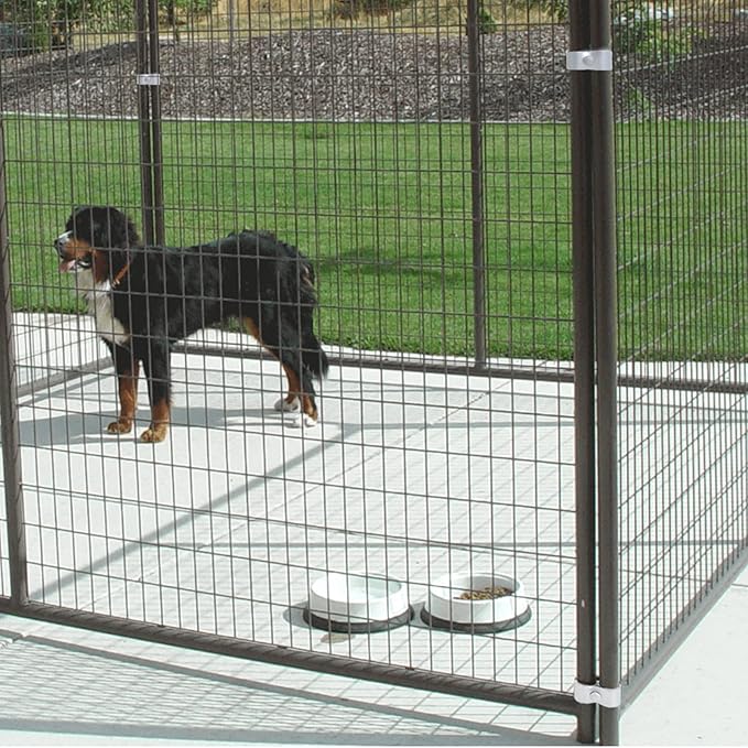 16 Sets Dog Kennel Panel Clamps Chain Link Fence Clamps 1-3/8’’ Fence Parts Temporary Dog Kennel Clamps Galvanized Fence Ties for 32mm Pipe Panel Frames