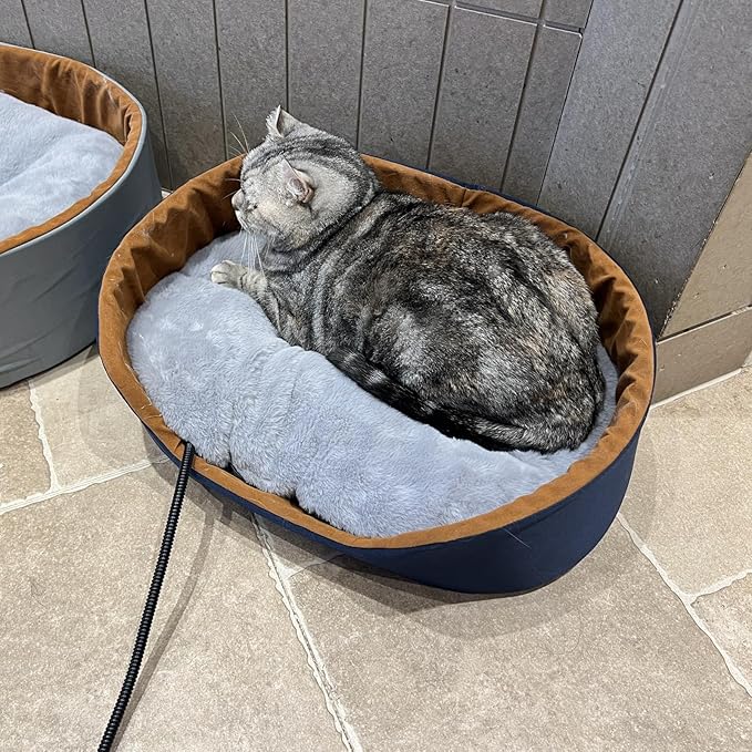 USB Pet Heating Pad – Turns Any Pet Bed Heated (Use Inside Bed), 5V/2A Required, 5-Temp & Timer, 140°F Auto Shut-Off, Waterproof Warmer for Cats/Dogs, Power Bank/Wall/Car Powered (12"x16")