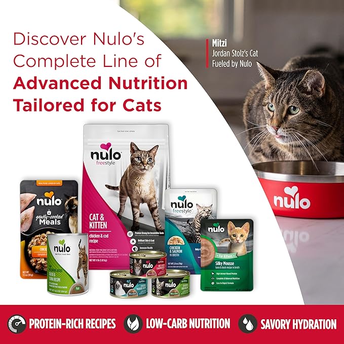 Nulo Silky Mousse Tuna & Duck Recipe in Broth for Kittens, 1.75 oz Pouch, Case of 12